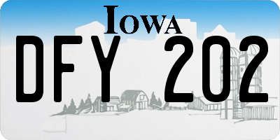 IA license plate DFY202