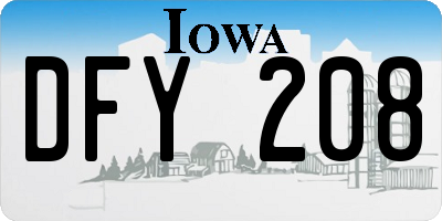 IA license plate DFY208