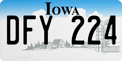 IA license plate DFY224