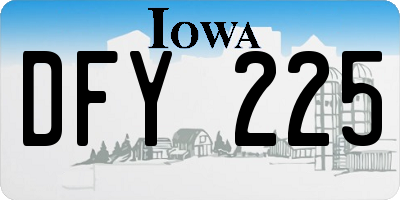 IA license plate DFY225