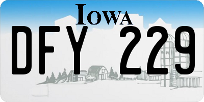 IA license plate DFY229
