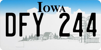 IA license plate DFY244