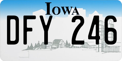 IA license plate DFY246