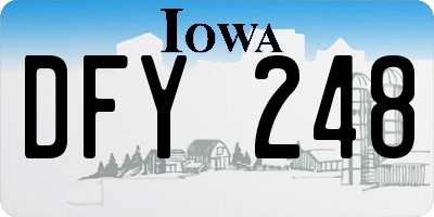 IA license plate DFY248