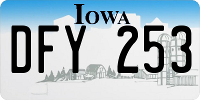 IA license plate DFY253