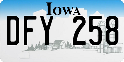 IA license plate DFY258