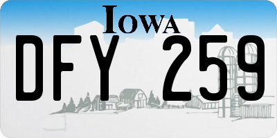 IA license plate DFY259