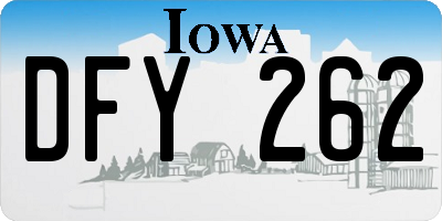 IA license plate DFY262
