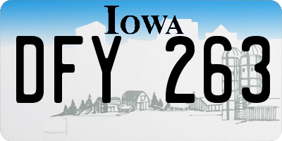 IA license plate DFY263