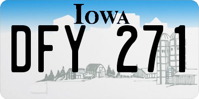 IA license plate DFY271