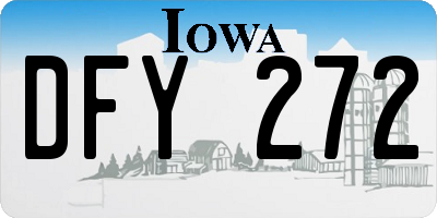 IA license plate DFY272