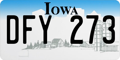 IA license plate DFY273