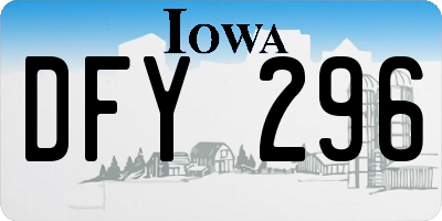 IA license plate DFY296