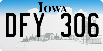 IA license plate DFY306
