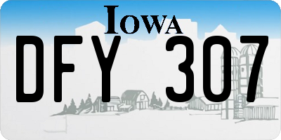 IA license plate DFY307