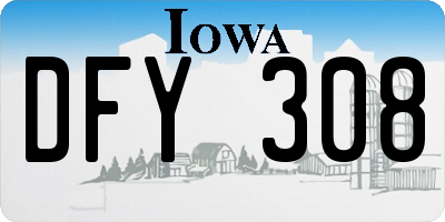IA license plate DFY308