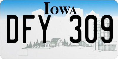 IA license plate DFY309