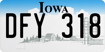 IA license plate DFY318