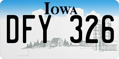IA license plate DFY326