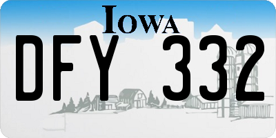 IA license plate DFY332
