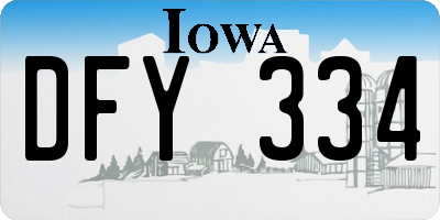 IA license plate DFY334