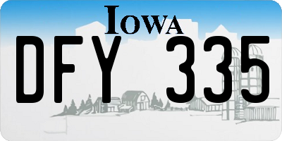 IA license plate DFY335