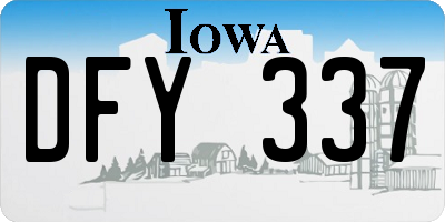 IA license plate DFY337