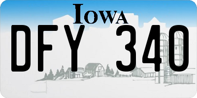 IA license plate DFY340