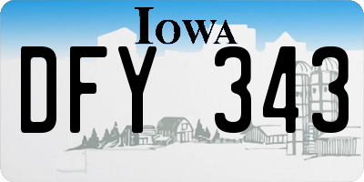 IA license plate DFY343