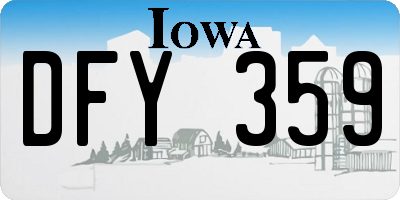 IA license plate DFY359