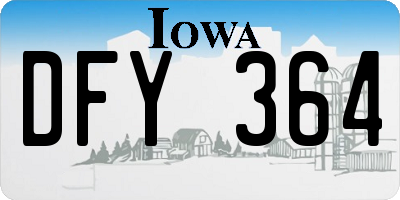 IA license plate DFY364