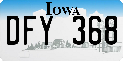 IA license plate DFY368