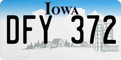 IA license plate DFY372