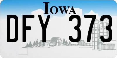 IA license plate DFY373