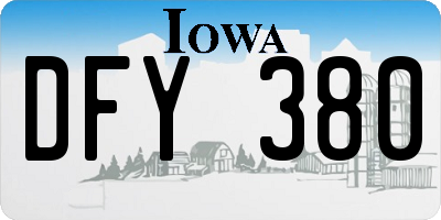 IA license plate DFY380
