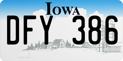 IA license plate DFY386