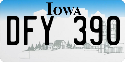 IA license plate DFY390