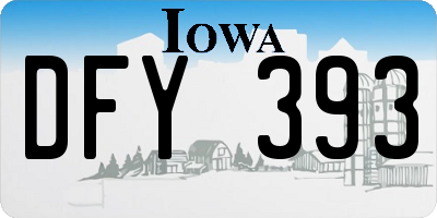 IA license plate DFY393