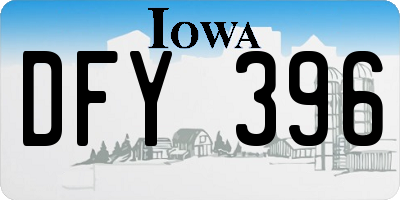 IA license plate DFY396