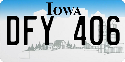 IA license plate DFY406