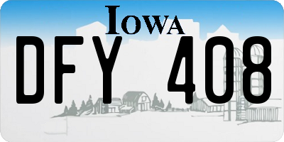 IA license plate DFY408