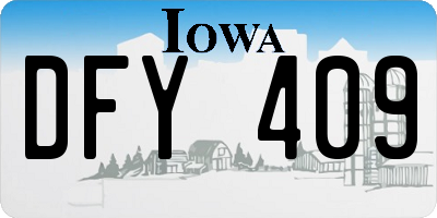 IA license plate DFY409