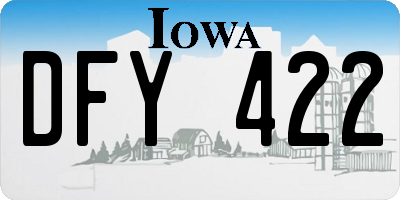 IA license plate DFY422