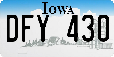 IA license plate DFY430