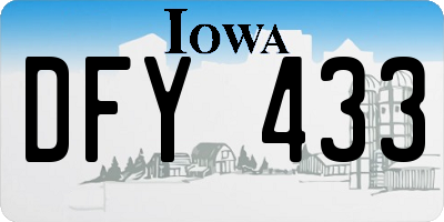 IA license plate DFY433