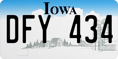 IA license plate DFY434
