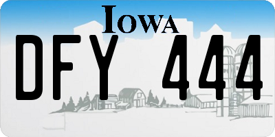 IA license plate DFY444