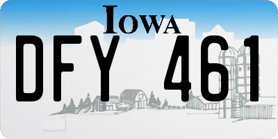 IA license plate DFY461