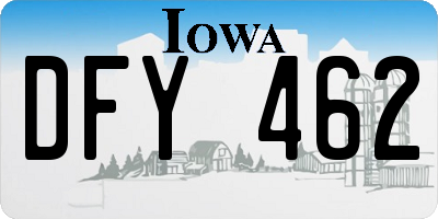 IA license plate DFY462