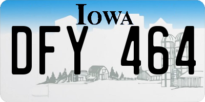 IA license plate DFY464
